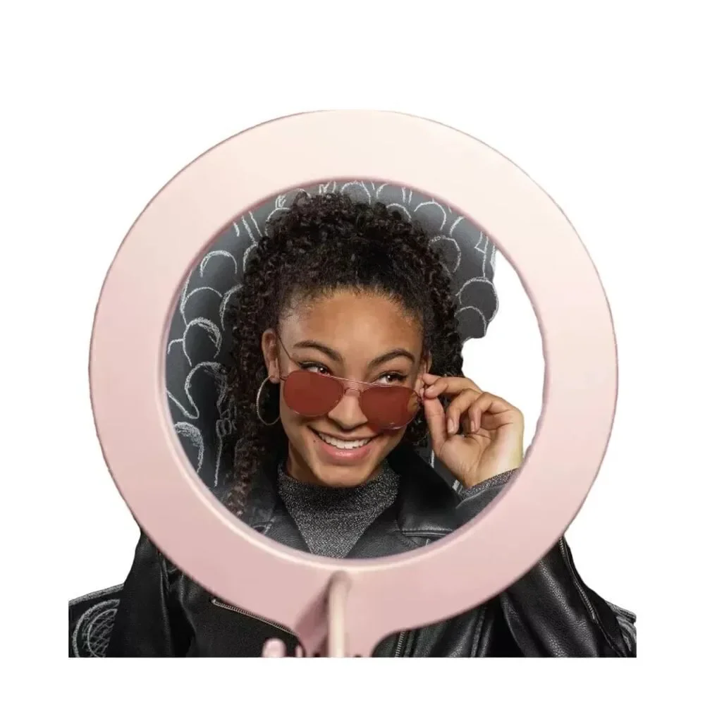 NIB! FAO Schwarz Social Star Selfie Light Stand Ring Light in Pink